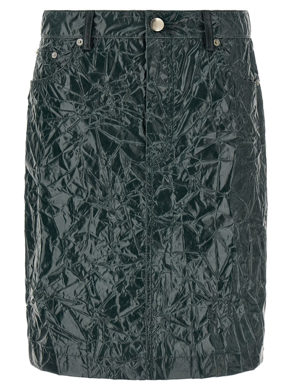 Skirt With A Wrinkled Effect Skirts Green
