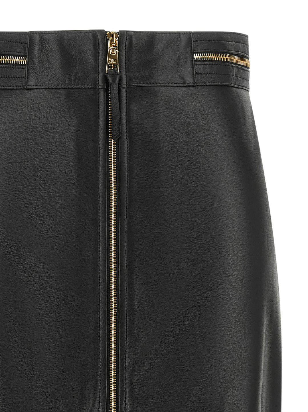 Elisabetta Franchi Leather Skirt Skirts - Black | efe3fe1faf831a31a4f4600eccd48ee6a5f3b67b