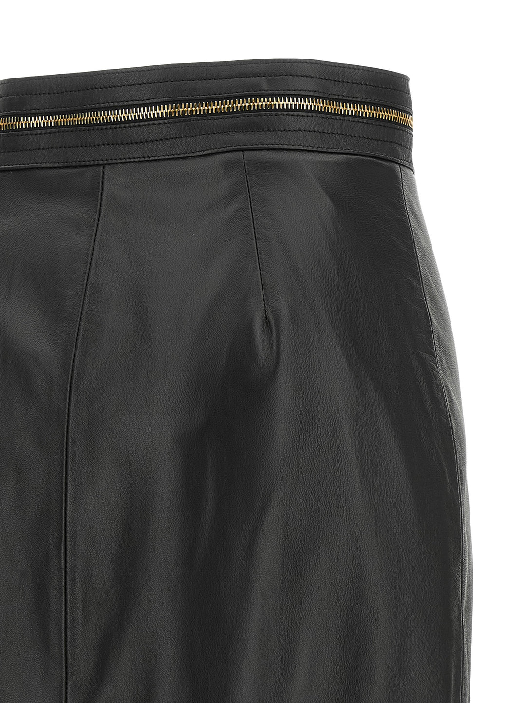 Elisabetta Franchi Leather Skirt Skirts - Black | 26e3b59c4429e1538d59df90e8dbdb64cac4da04