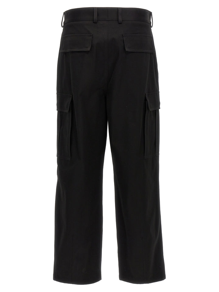 Logo Embroidery Pants Black