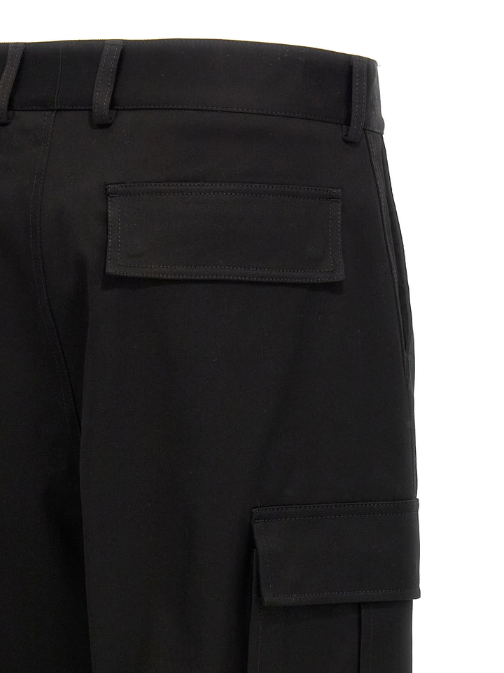 Logo Embroidery Pants Black