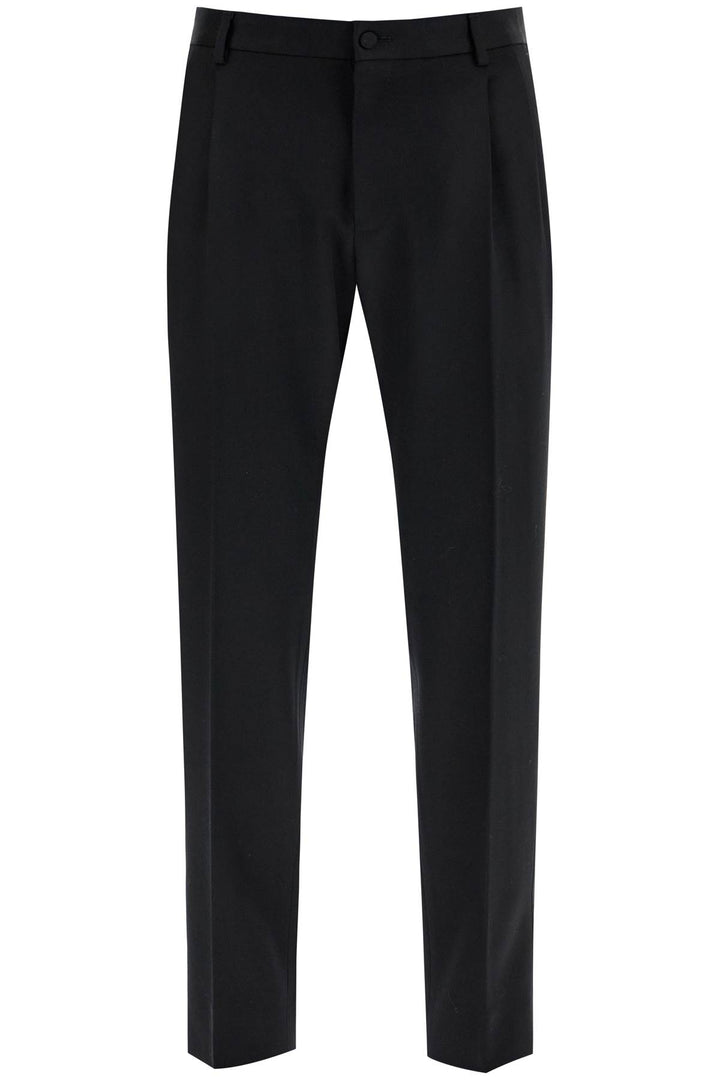 Pantaloni Tuxedo In Gabardina