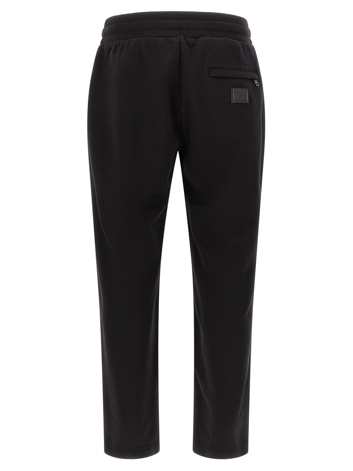 Dolce & Gabbana Logo Plaque Joggers Pants - Black | 29191ebcc599624455b92dfada563ceaac0d7f16