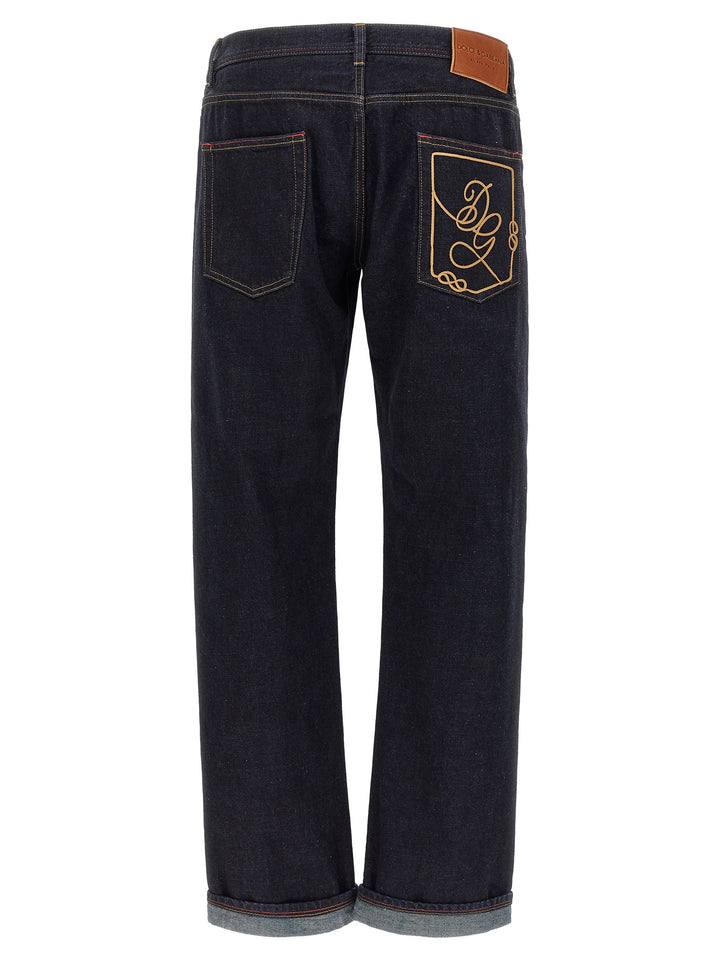 Dolce & Gabbana Dg Embroidery Jeans - Blue | a5d81b622708869af94759e93bb726532731c2f6