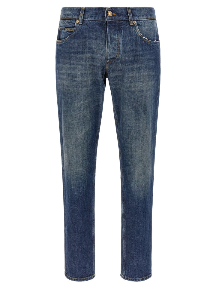 Dolce & Gabbana Logo Plaque Jeans - Blue | 92064a3851750a62e0abe525be510fa520e90802