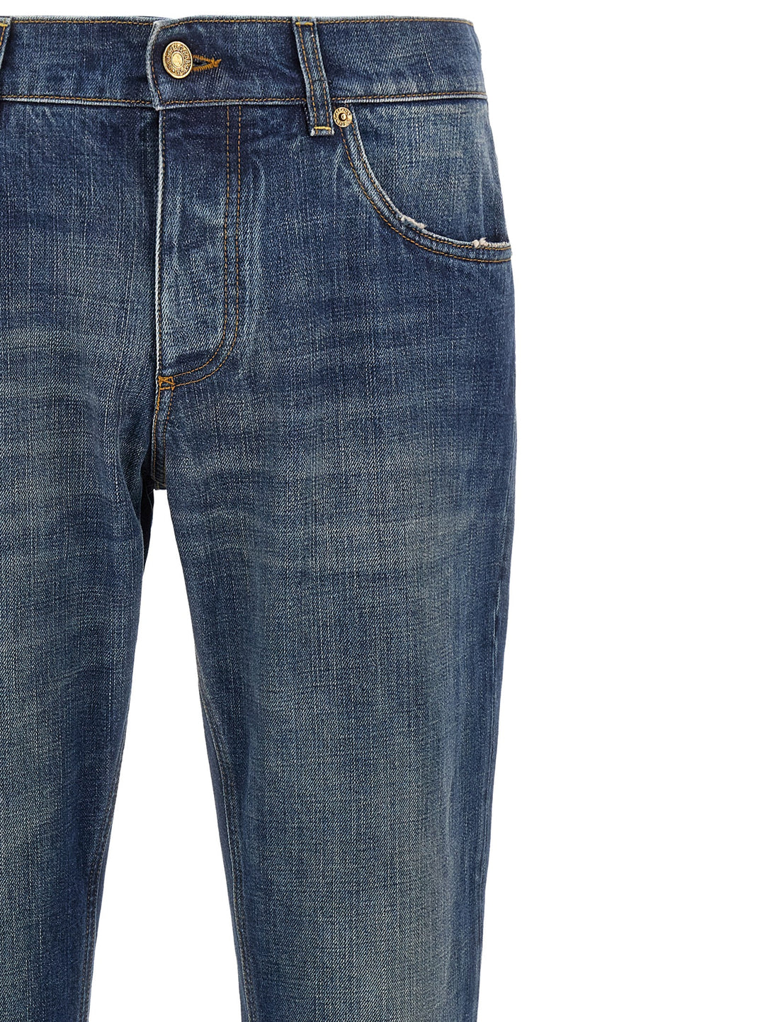 Dolce & Gabbana Logo Plaque Jeans - Blue | e05d0445f1f62bd703c274880359e01309878dac