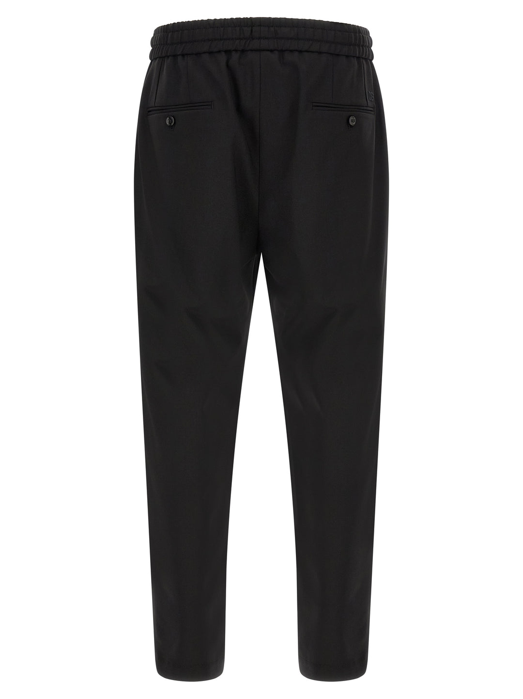 Dolce & Gabbana Wool Gabardine Joggers Pants - Black | 57531d927c89d53b50994dc0eb630e8e46c2fb65