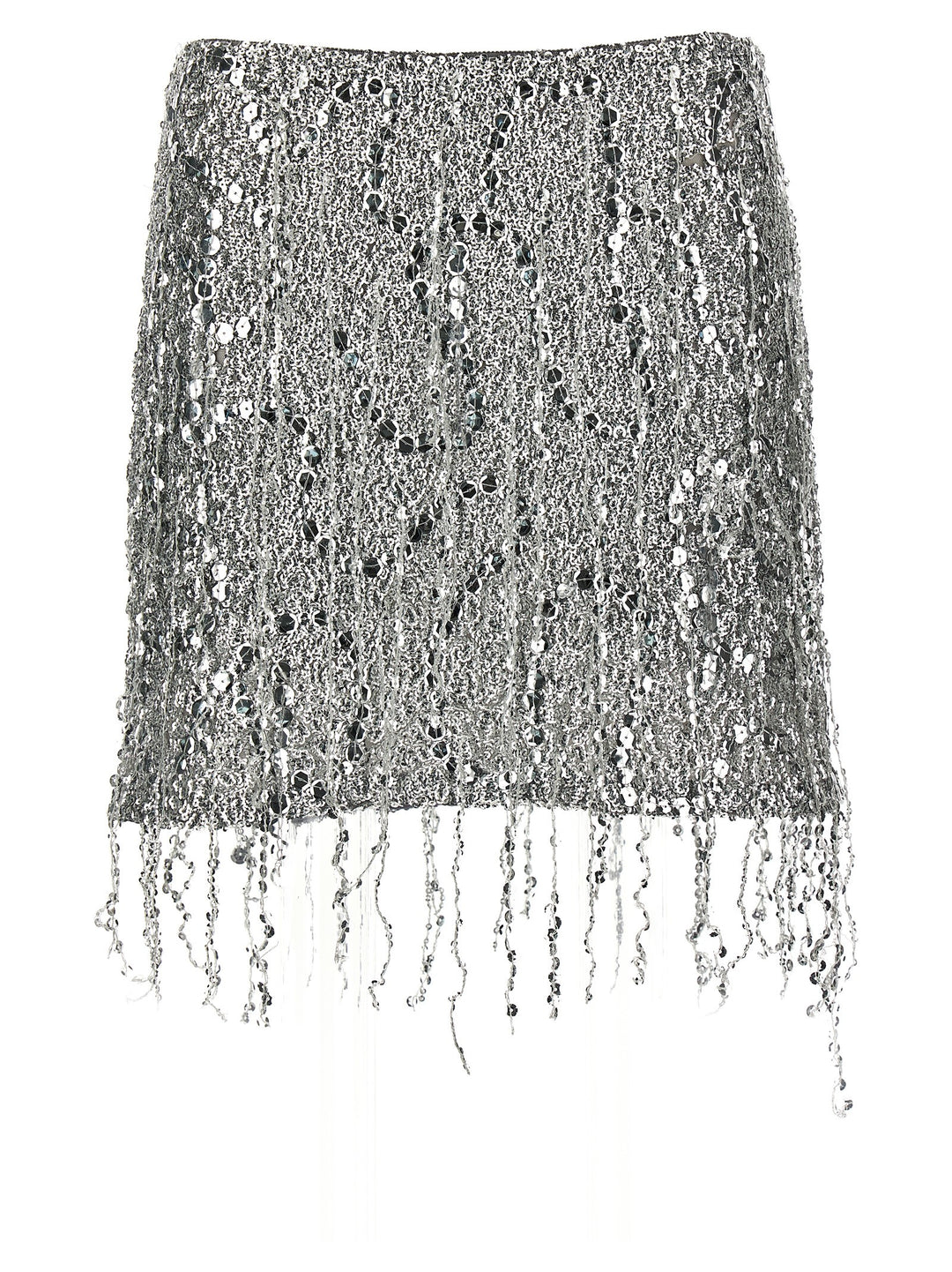 Sequin Tulle Skirt Skirts Silver