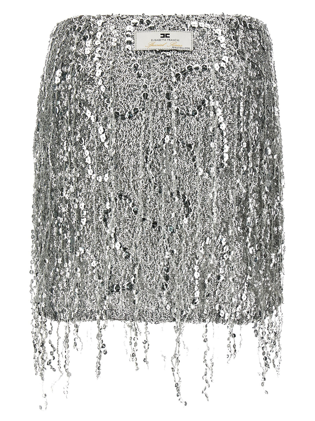 Sequin Tulle Skirt Skirts Silver