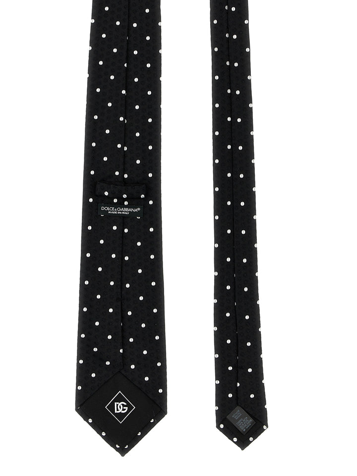 Polka Dot Tie Ties, Papillon White/Black