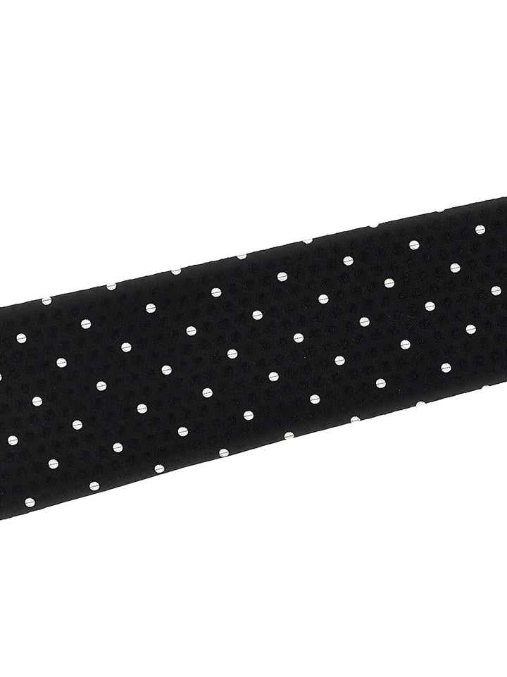 Polka Dot Tie Ties, Papillon White/Black