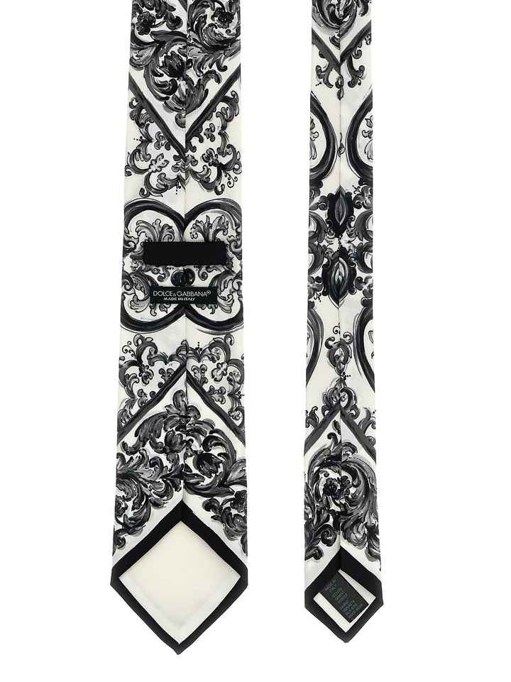 Dolce & Gabbana Maiolica Ties and Papillon - White/Black | a6d50e847934720bbb448d081748c4cdf146a84f