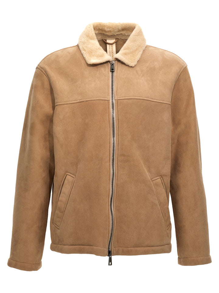 Suede Sheepskin Fur Beige