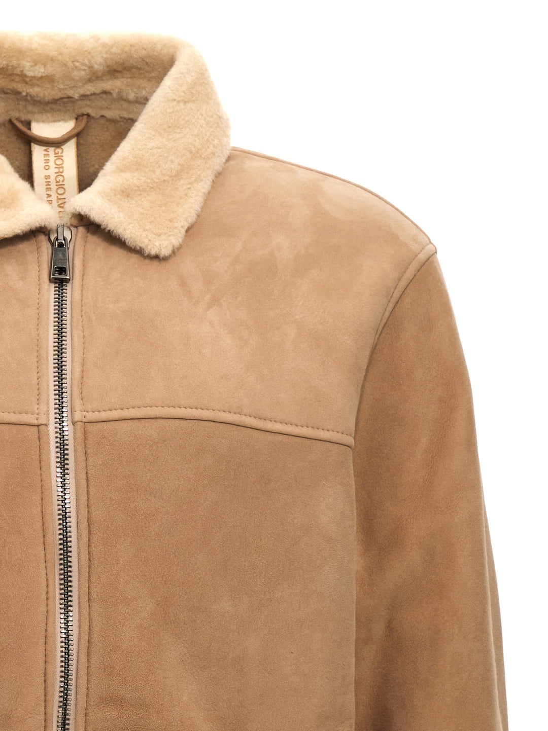 Suede Sheepskin Fur Beige