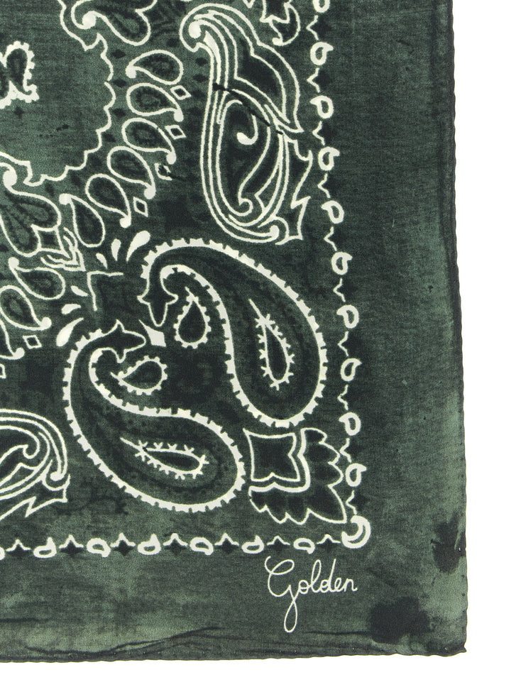 Golden Goose Paisley Scarf Scarves and Foulards - Green | 2427ac310a6a8881913a681072e3cad80997f554