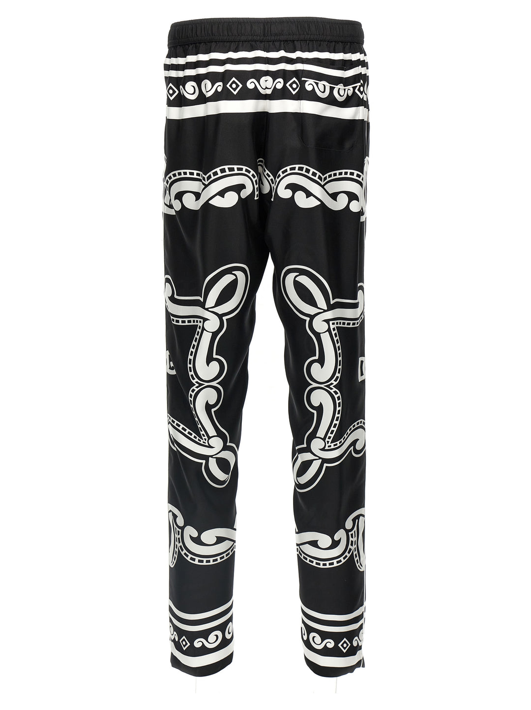 Silk Pants White/Black