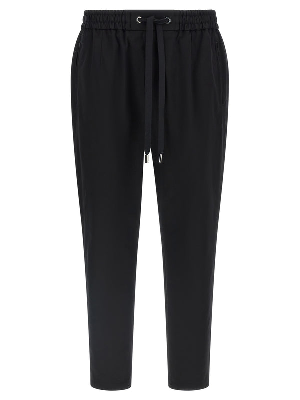 Logo Plaque Pants Black