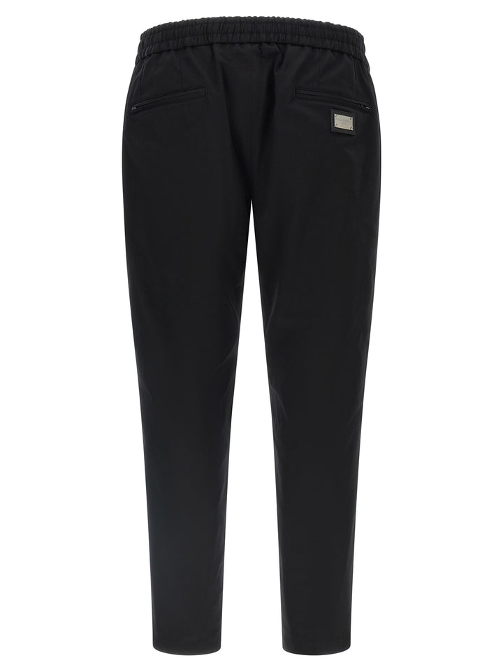Dolce & Gabbana Logo Plaque Pants - Black | e06ef5a0ff6e94fac52c1ba9b1ddf541d71de81f