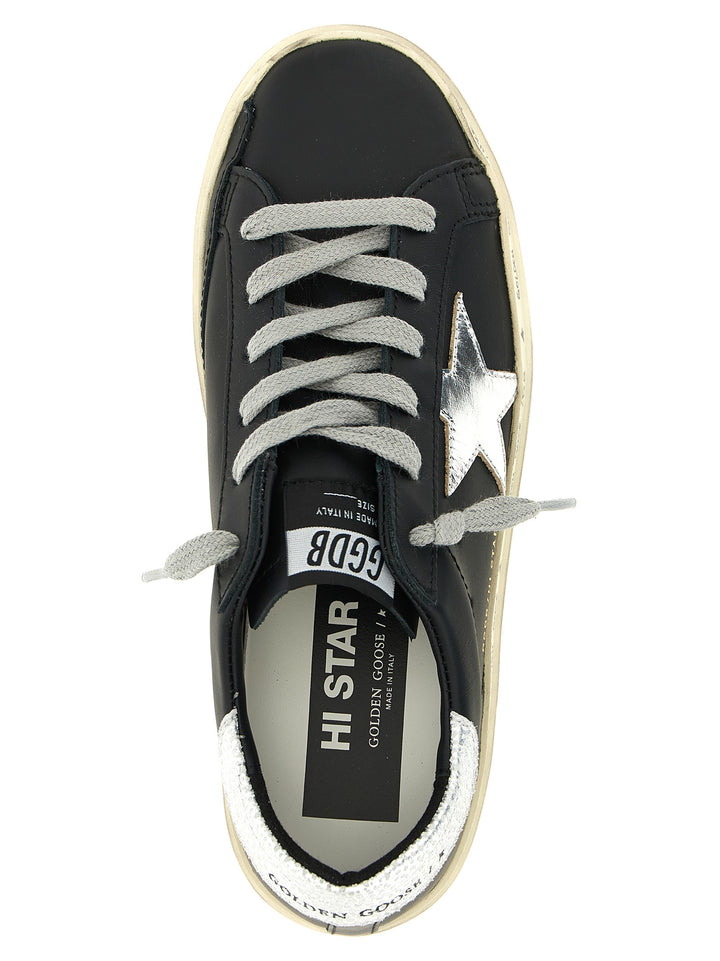 Golden Goose Hi Star Sneakers - Black | 87e98e140f87c21b898813403c61082df94f6e22