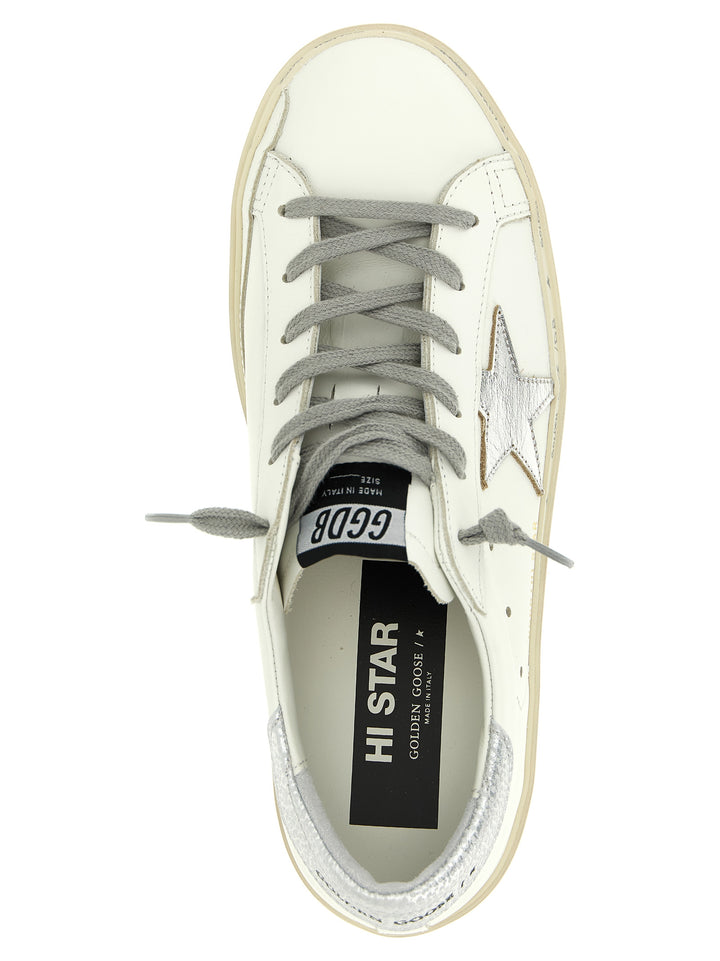 Golden Goose Hi-Star Sneakers - Silver | fddecc1a34539bff03eaa0bc5d1f924074b1271c