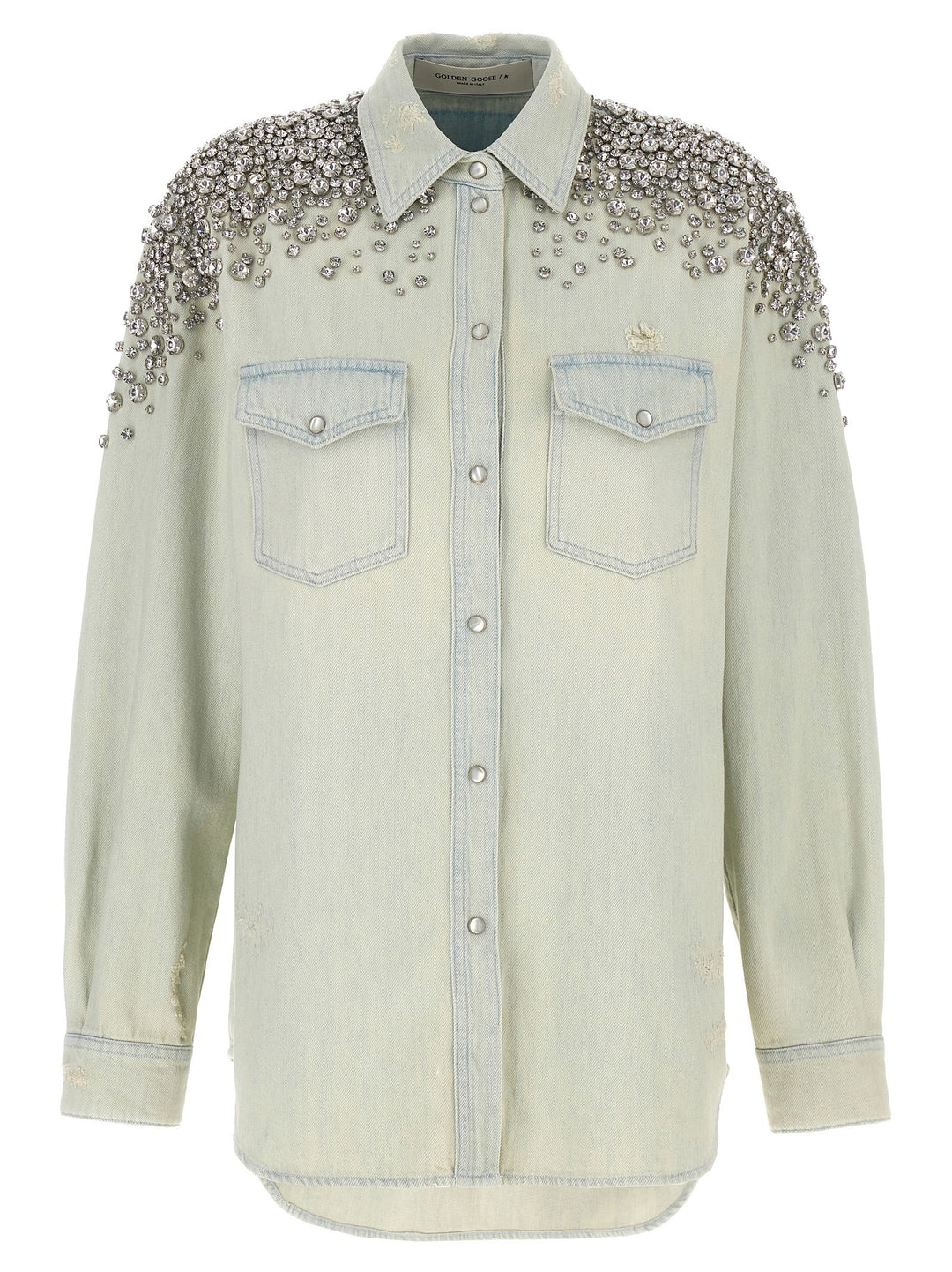 Golden Goose Becca Shirt and Blouse - Light Blue | a5e1793957eb6919bfd9757eebcacb6153f80d1a
