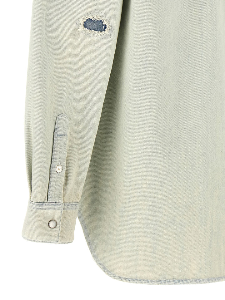 Golden Goose Becca Shirt and Blouse - Light Blue | ed46f33f6522cf94553ff9ee488b855ee0511703