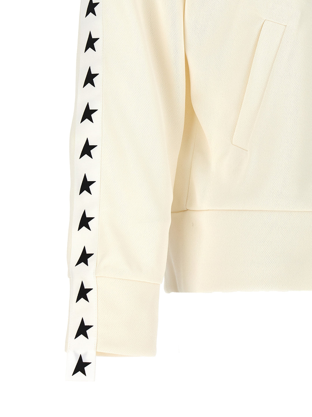 Golden Goose Zipped Track Sweatshirt - White/Black | d68ad16ec4f52fef724f4e52d51c7ab666c3a8c4