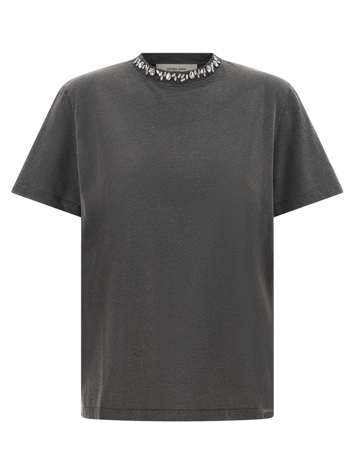 Golden Goose Cabochon Crystal T-shirt - Gray | e516c3a3eb57ffa7251d6453d58a7494edcf8909