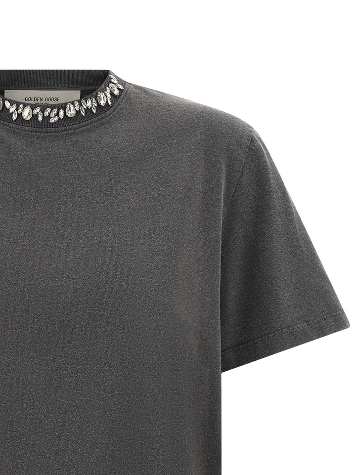 Golden Goose Cabochon Crystal T-shirt - Gray | af4e88e54b4e8701764a5ca05fef4ef0fa73c5ff