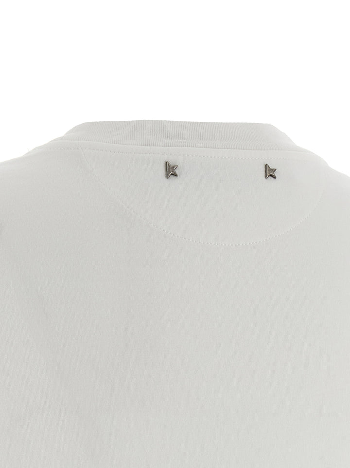 Golden Goose Crystal Crew Neck T-shirt - White | 6415f4e114ddde5071fc27050025d8c7db3d2702