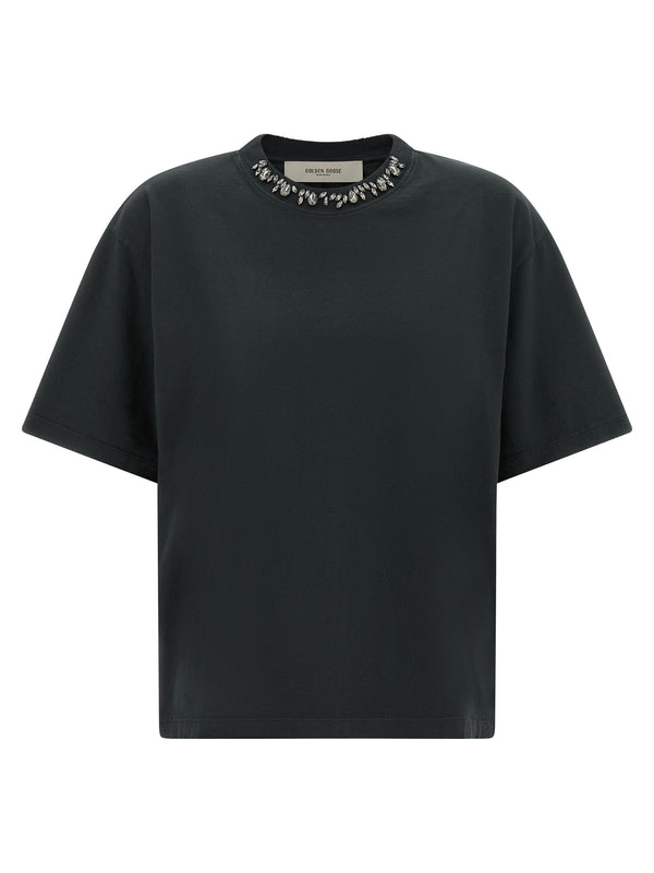 Crystal Crew Neck T-Shirt Black