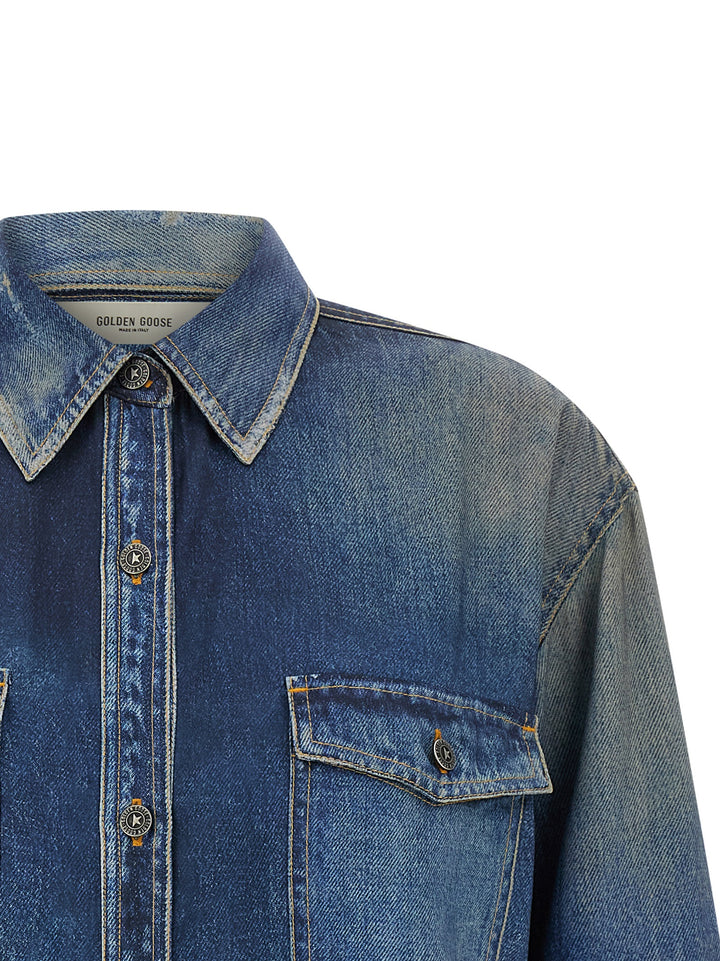 Golden Goose Patty Shirt and Blouse - Blue | aec55d3802d32c16100f5d6cc048d314c68869a1