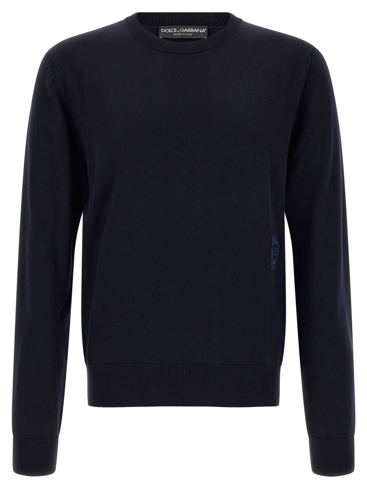 Dolce & Gabbana Heraldic Coat Of Arms Sweater Sweaters and Cardigans - Blue | 15b0564a14749f6be6b96a89b06ef7a86b0c749e