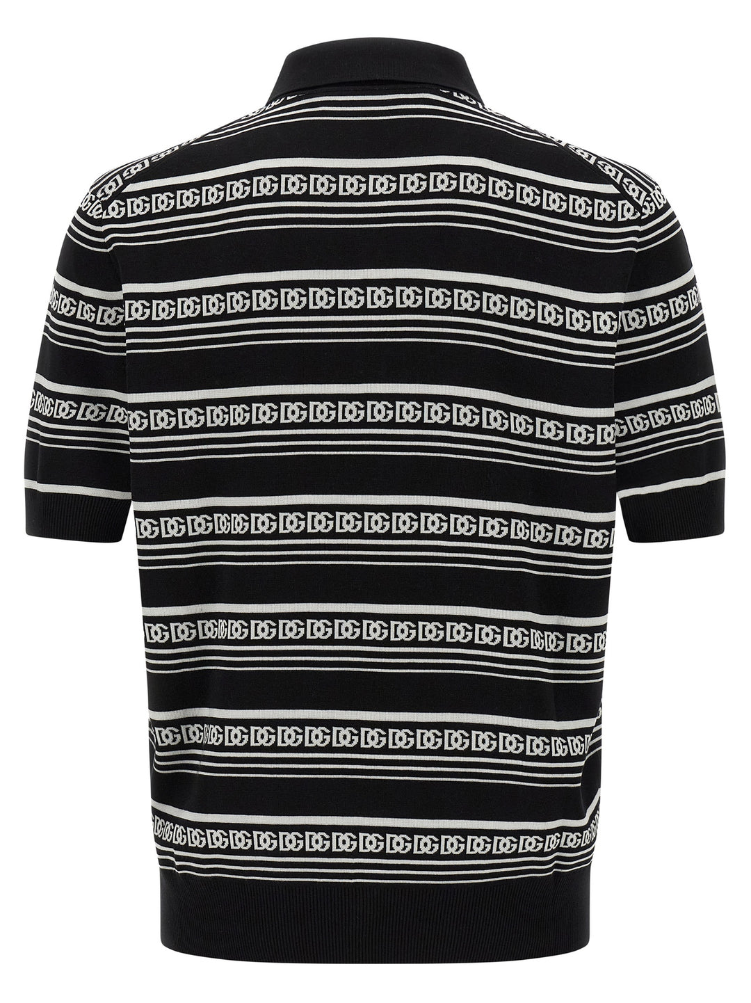 Dolce & Gabbana Knitted  Shirt Polo - White/Black | c4f8356a19500c7e47f239d4fb61858646c893bc