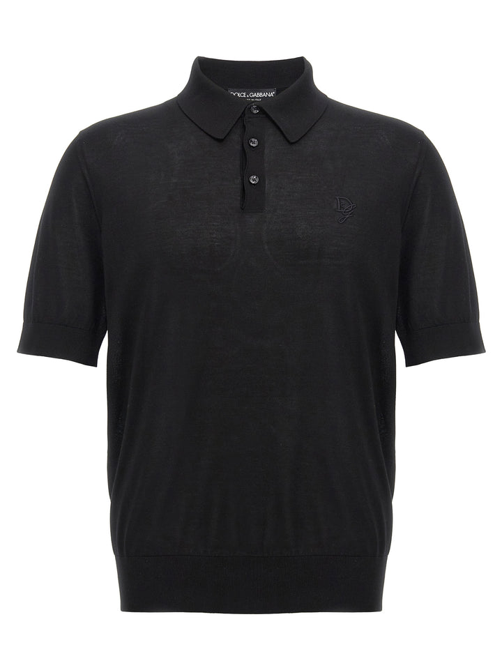 Knitted  Shirt Polo Black