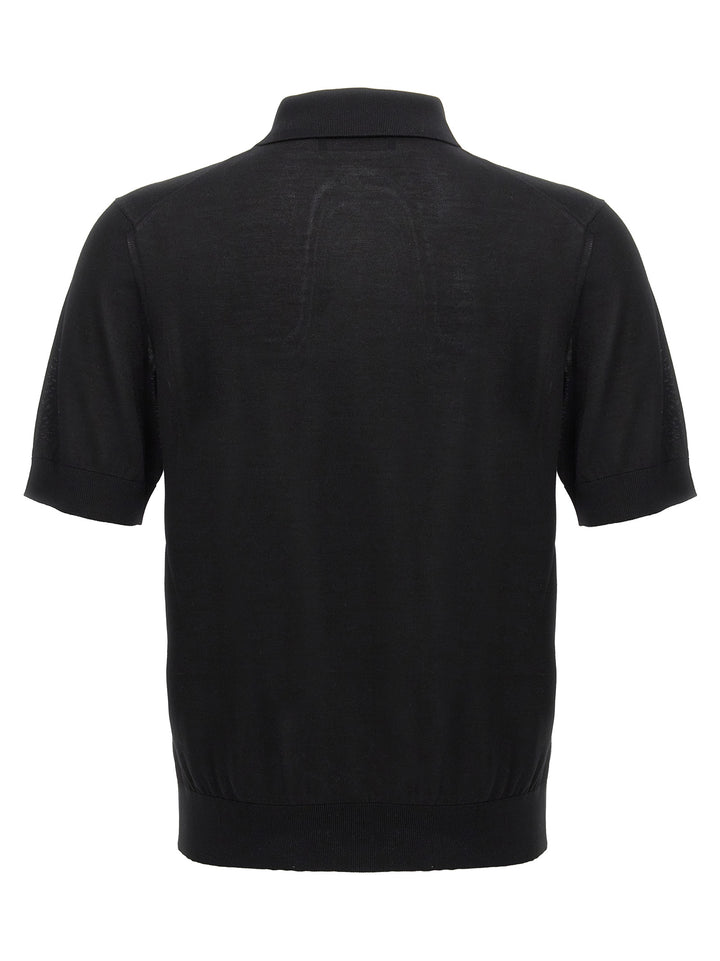 Knitted  Shirt Polo Black