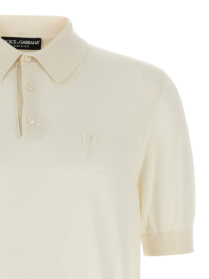 Knitted  Shirt Polo White