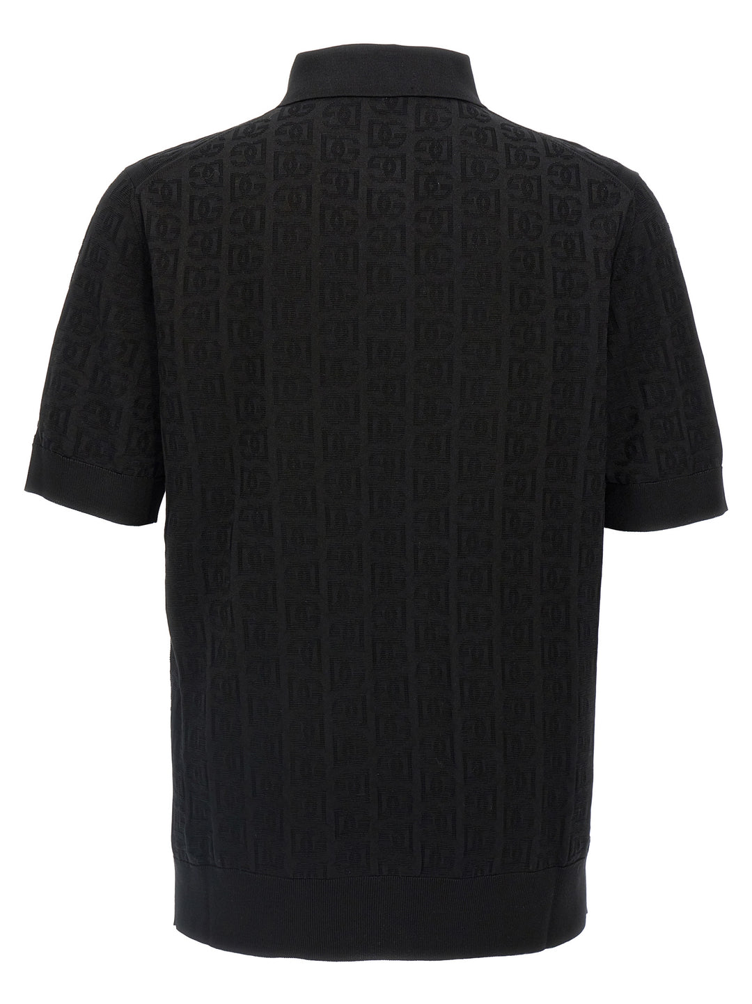 Jacquard Logo  Shirt Polo Black