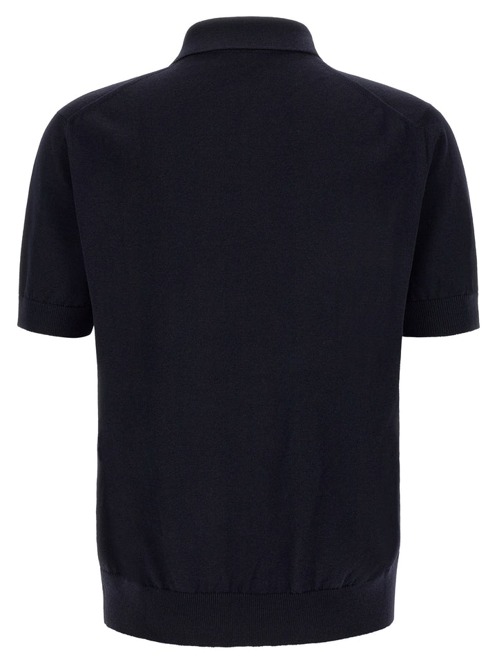 Dolce & Gabbana Logo Embroidery  Shirt Polo - Blue | bcbcf3273497bc23b18ced5dced41f75cd6066b3