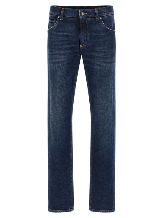 Logo Plaque Jeans Blue