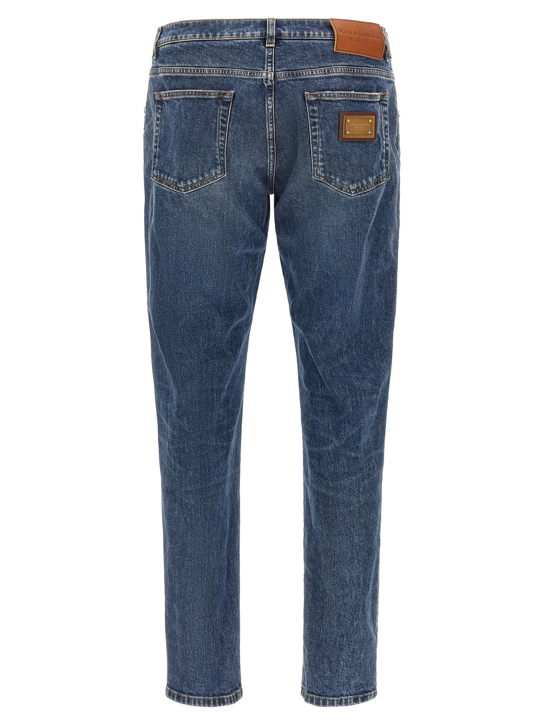Dolce & Gabbana Logo Plaque Jeans - Blue | 561ed2d37fb7b5959517f0bb5ba931f9406dd38c