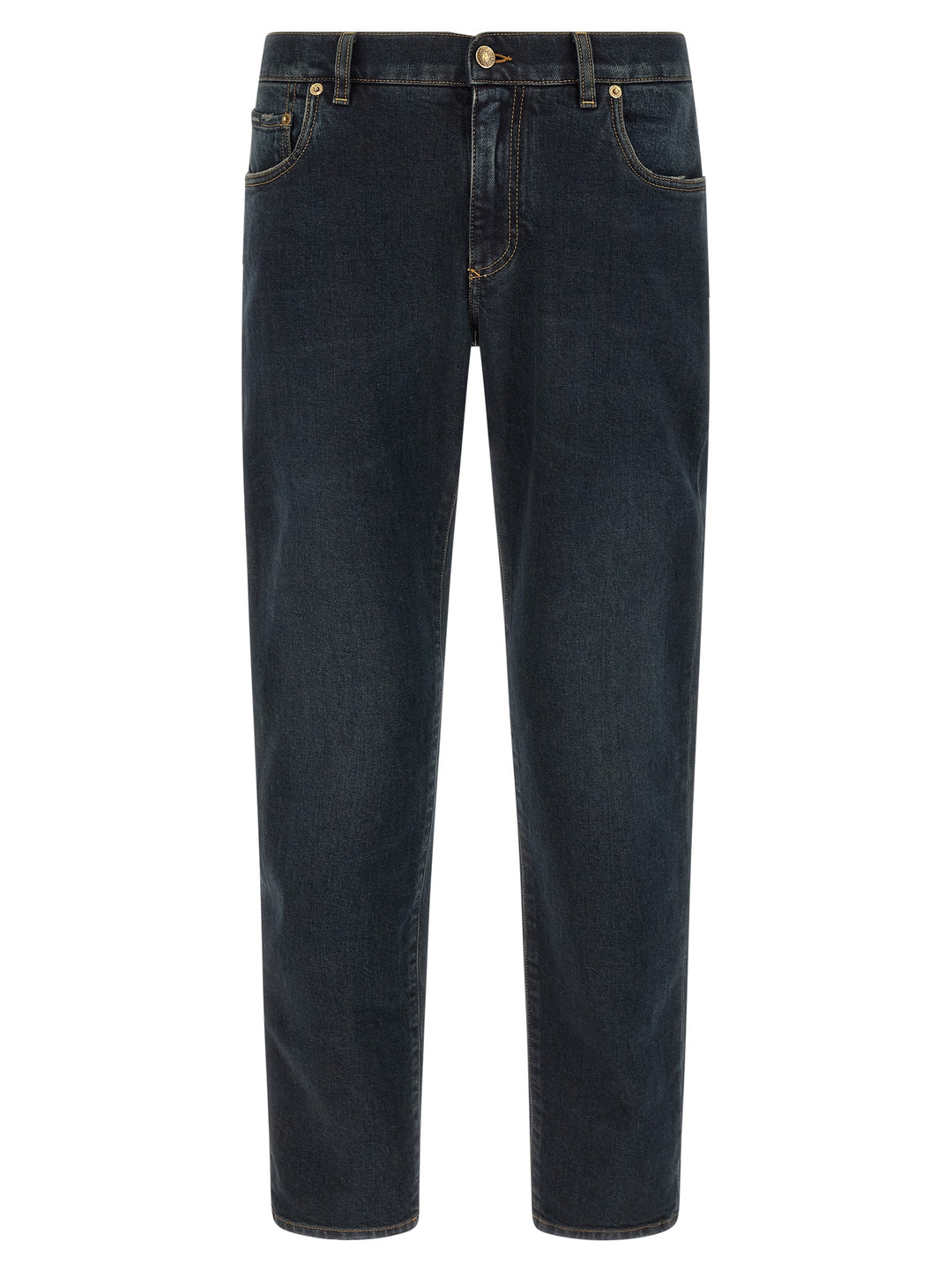 Dolce & Gabbana Logo Plaque Jeans - Blue | 6eafd3e29bbaecd9aa21569bf64db12966078d57