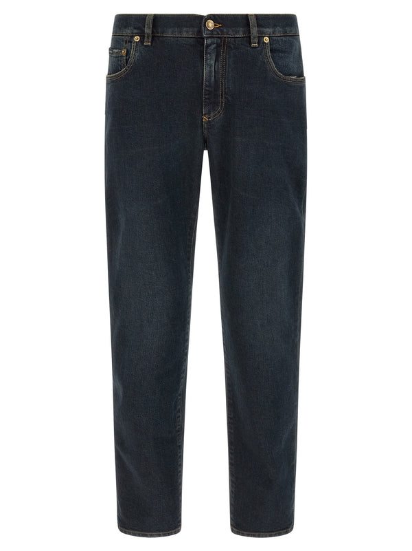 Logo Plaque Jeans Blue