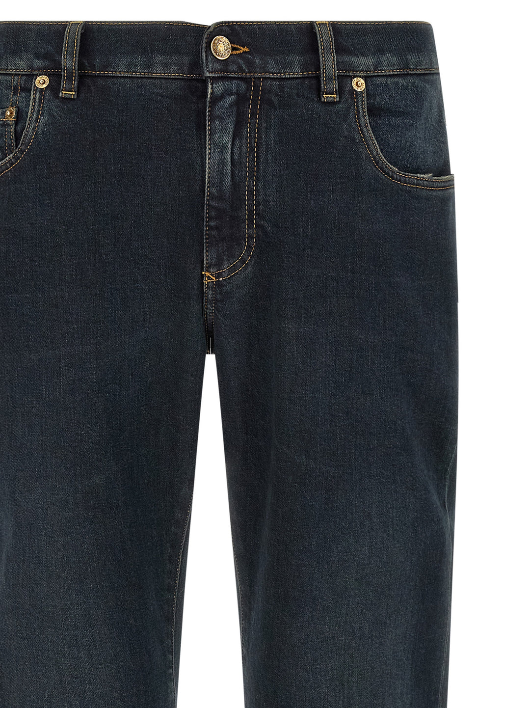 Dolce & Gabbana Logo Plaque Jeans - Blue | 662288f07cda11d2897d960d8c9606f739151716