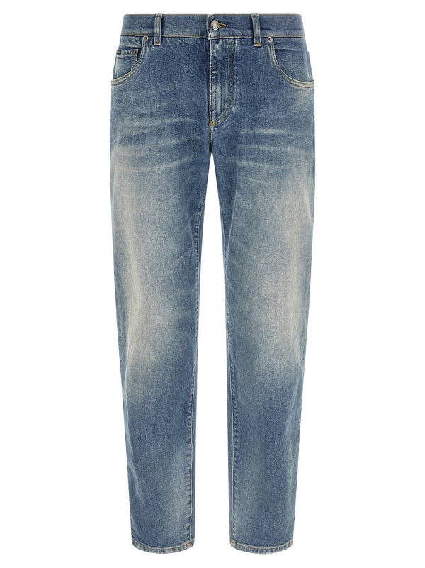 Logo Plaque Jeans Blue