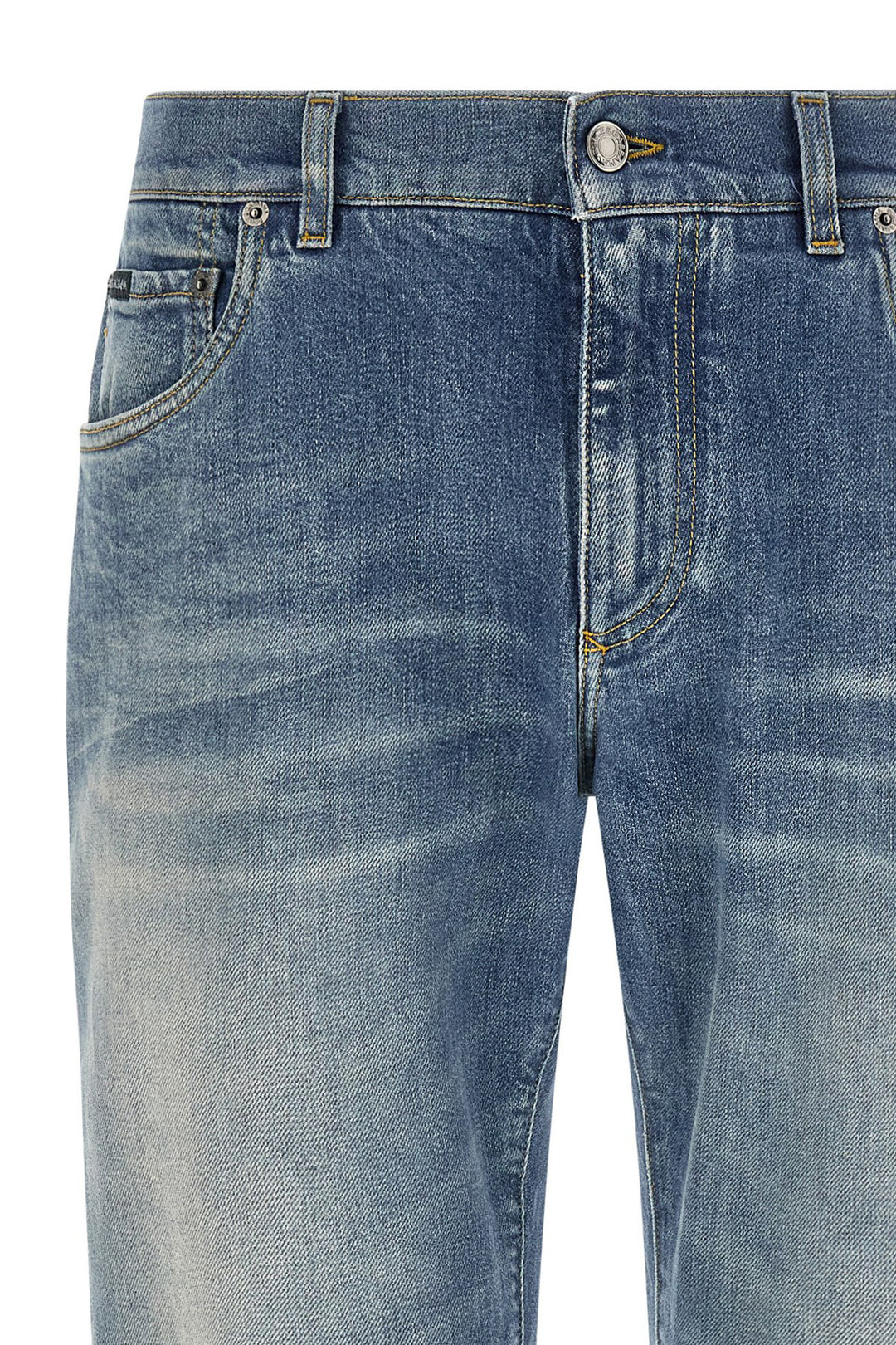 Dolce & Gabbana Logo Plaque Jeans - Blue | ff4894561b5c3ee825ec0a314fe1487214fa492c