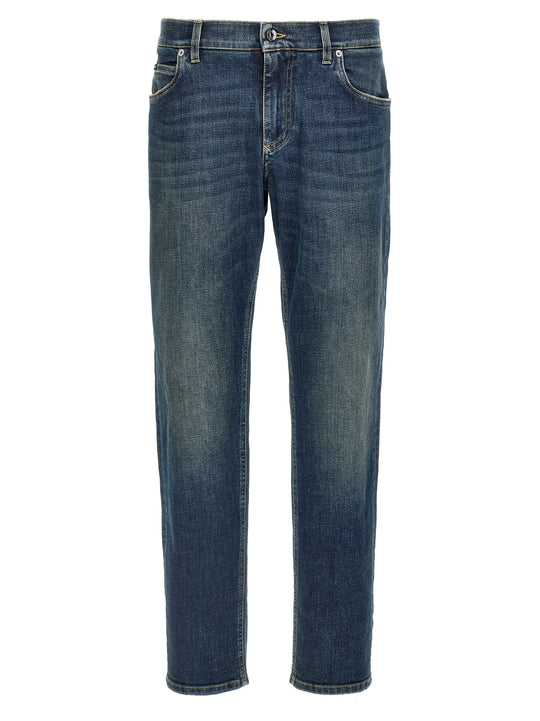 Logo Plaque Jeans Blue