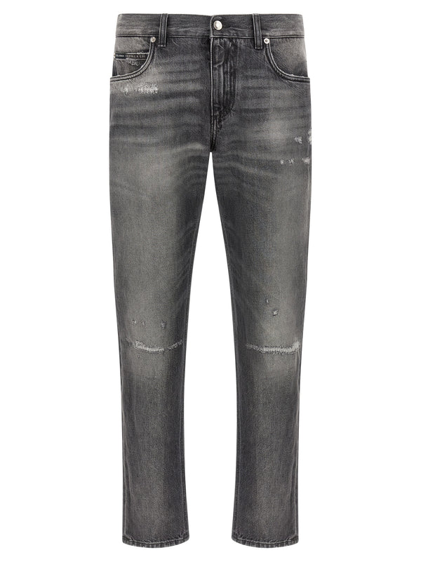 Distressed Jeans Gray