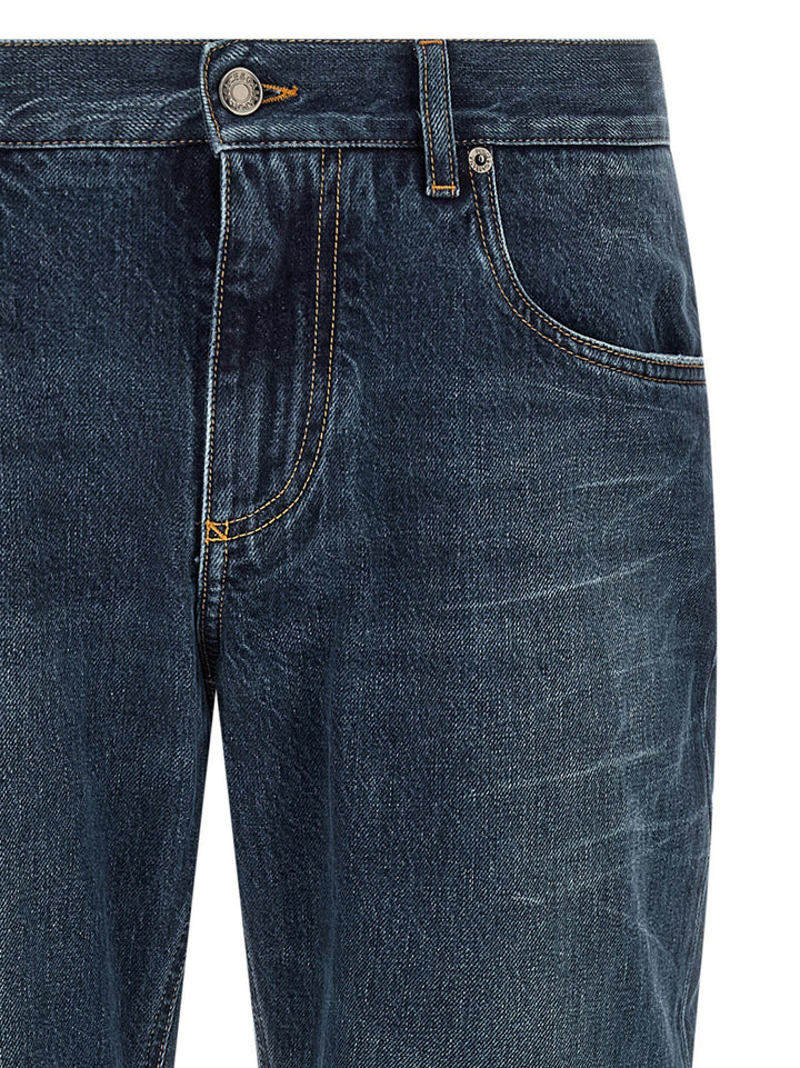 Dolce & Gabbana Logo Embroidery Jeans - Blue | c70aa377b30d8a6778604d137494d504dede3652