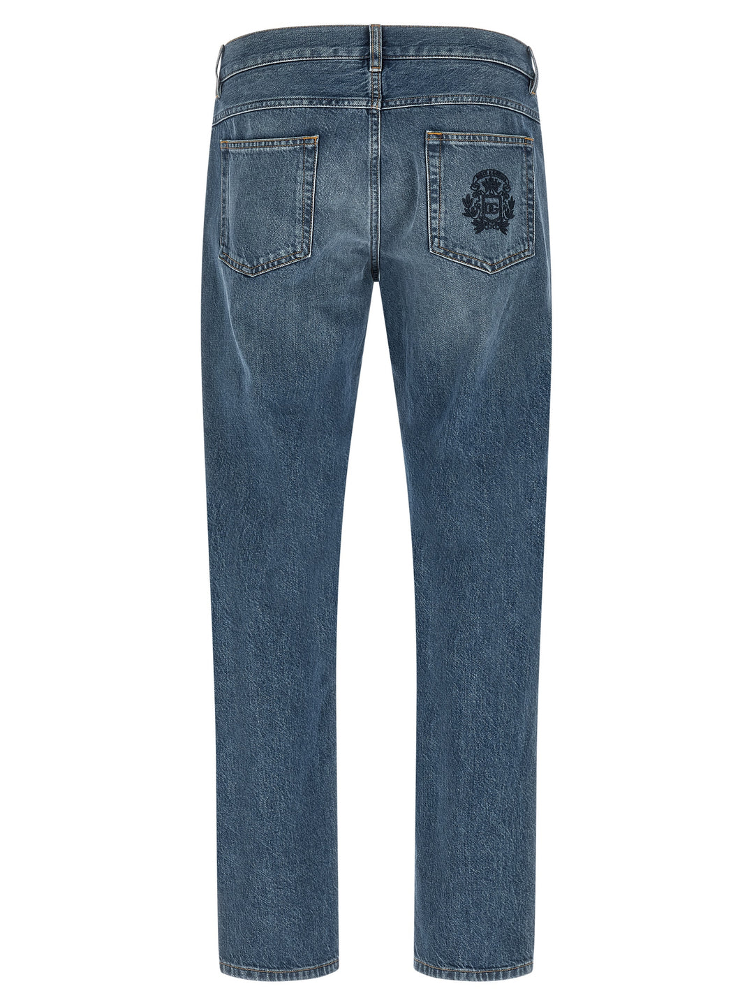 Dolce & Gabbana Heraldic Embroidery Jeans - Blue | 1785baa4f720c10d56dd040114e555d0ce100e64